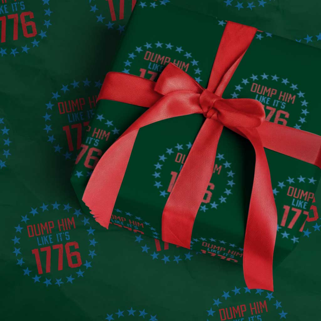 Funny Dump Him Like It's 1776 Wrapping Paper Roll Stars Political Sattire - Wonder Print Shop