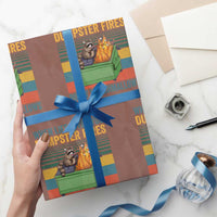 Funny Dumpster Fire Raccoon Wrapping Paper Roll When Life Gives You Dumpster Fires Roast Marshmallows Retro Vintage