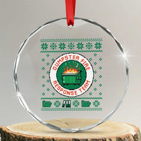 Funny Dumpster Fire Response Team Crystal Glass Ornament Office Party Holiday Chaos Humor - Wonder Print Shop