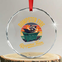 Funny Dumpster Fire Response Team Crystal Glass Ornament Work Humor TS11