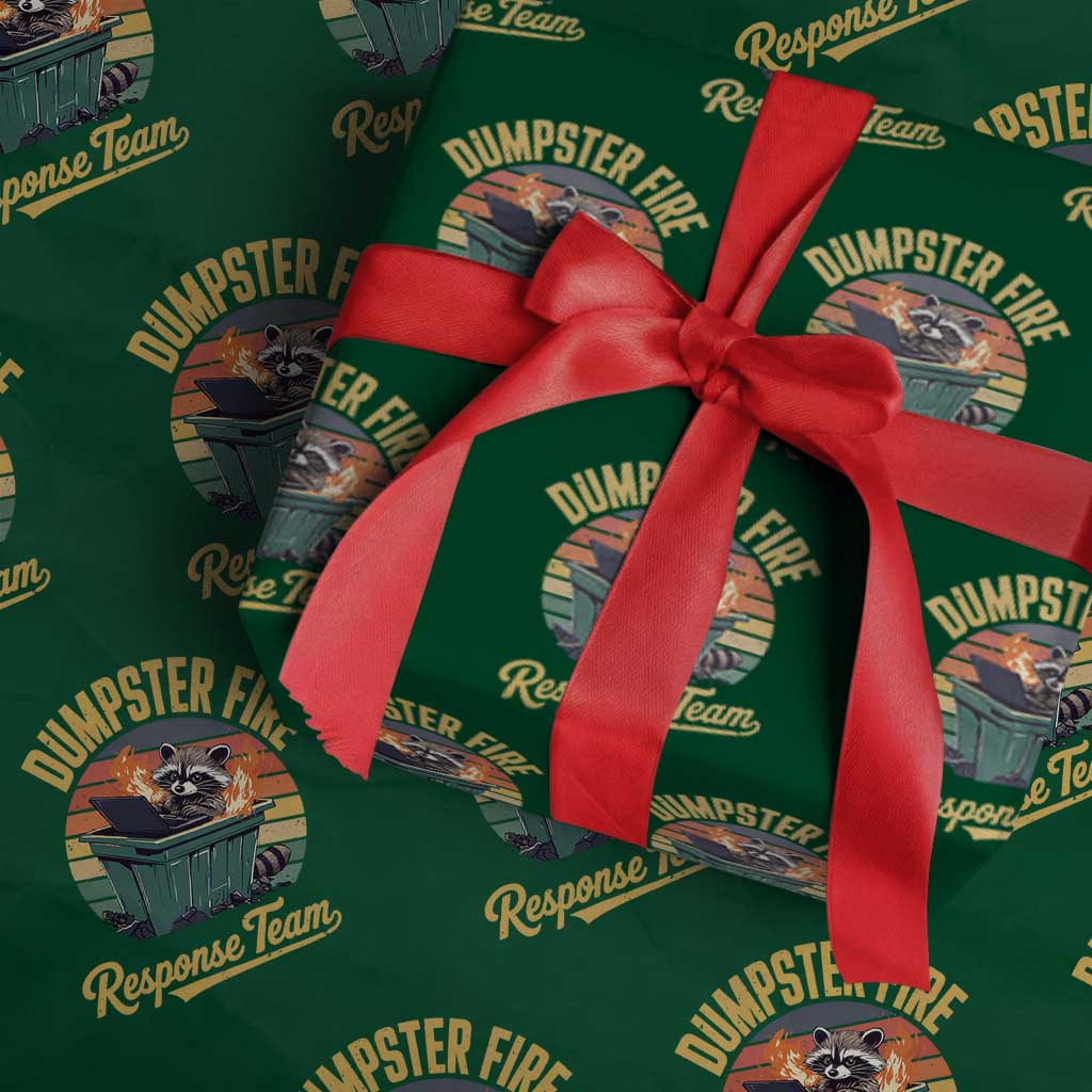 Funny Dumpster Fire Response Team Wrapping Paper Roll Work Humor - Wonder Print Shop
