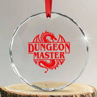 Funny Dungeon Master Crystal Glass Ornament RPG Gamer D20 Tabletop Red Dragon - Wonder Print Shop
