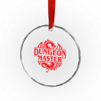 Funny Dungeon Master Crystal Glass Ornament RPG Gamer D20 Tabletop Red Dragon - Wonder Print Shop