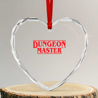 Funny Dungeon Master Heart Crystal Glass Ornament RPG Gamer D20 Tabletop Gaming - Wonder Print Shop