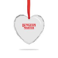Funny Dungeon Master Heart Crystal Glass Ornament RPG Gamer D20 Tabletop Gaming - Wonder Print Shop