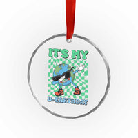 Funny Earth Day Crystal Glass Ornament Its My B-Earthday