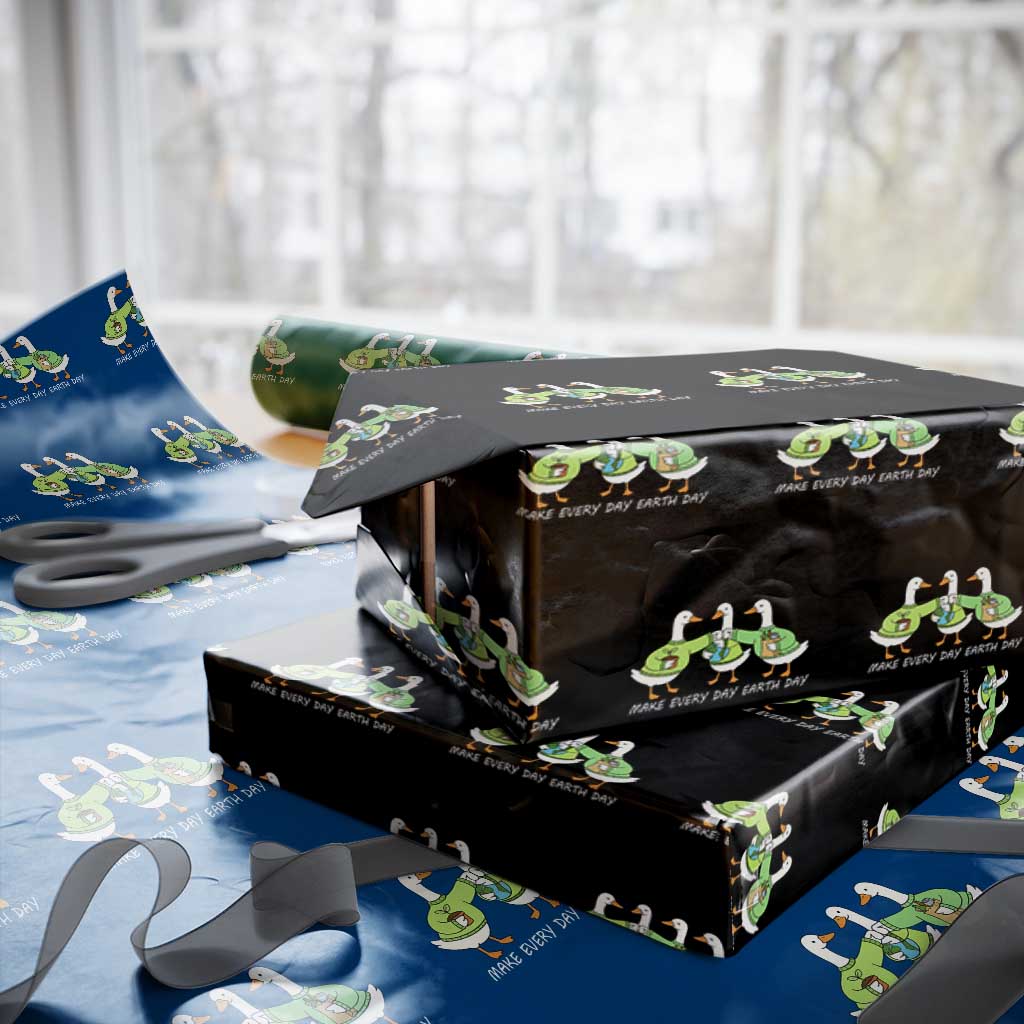 Funny Earth Day Wrapping Paper Roll Silly Goose Make Earth Day Every Day