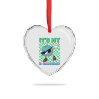 Funny Earth Day Heart Crystal Glass Ornament Its My B-Earthday