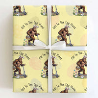 Funny Easter Bigfoot Wrapping Paper Roll Off To The Egg Hunt
