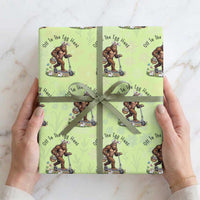 Funny Easter Bigfoot Wrapping Paper Roll Off To The Egg Hunt