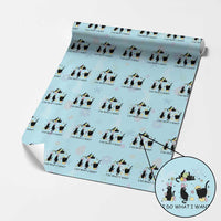 Funny Easter Black Cat Wrapping Paper Roll I Do What I Want