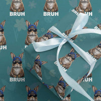 Funny Easter Bruh Bunny Sunglasses Meme Wrapping Paper Roll