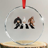 Funny Easter Bunny Bigfoot Mothman Crystal Glass Ornament Cryptid Lover Gift