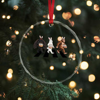 Funny Easter Bunny Bigfoot Mothman Crystal Glass Ornament Cryptid Lover Gift