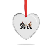 Funny Easter Bunny Bigfoot Mothman Heart Crystal Glass Ornament Cryptid Lover Gift
