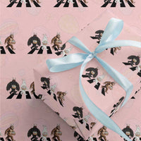 Funny Easter Bunny Bigfoot Mothman Wrapping Paper Roll Cryptid Lover Gift