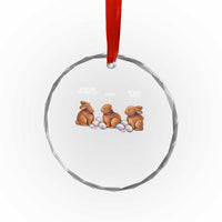 Funny Easter Bunny Crystal Glass Ornament Where Did You Guys Go Chocolate