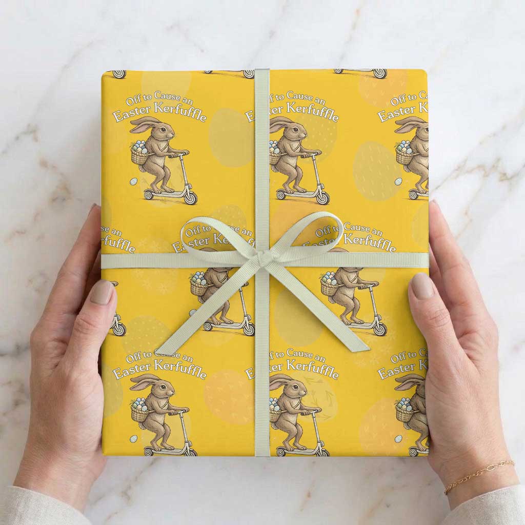 Funny Easter Bunny Wrapping Paper Roll Off To The Cause an Easter Kerfuffle