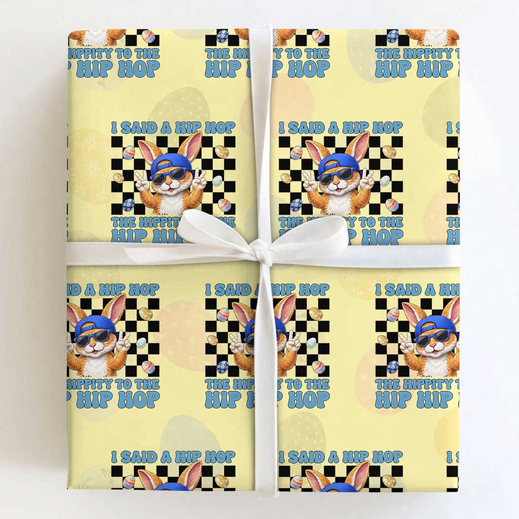 Funny Easter Bunny Wrapping Paper Roll I Said A Hip Hop The Hippity To The Hip Hip Hop