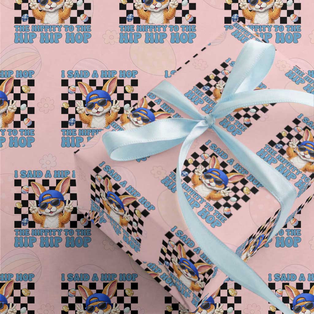 Funny Easter Bunny Wrapping Paper Roll I Said A Hip Hop The Hippity To The Hip Hip Hop