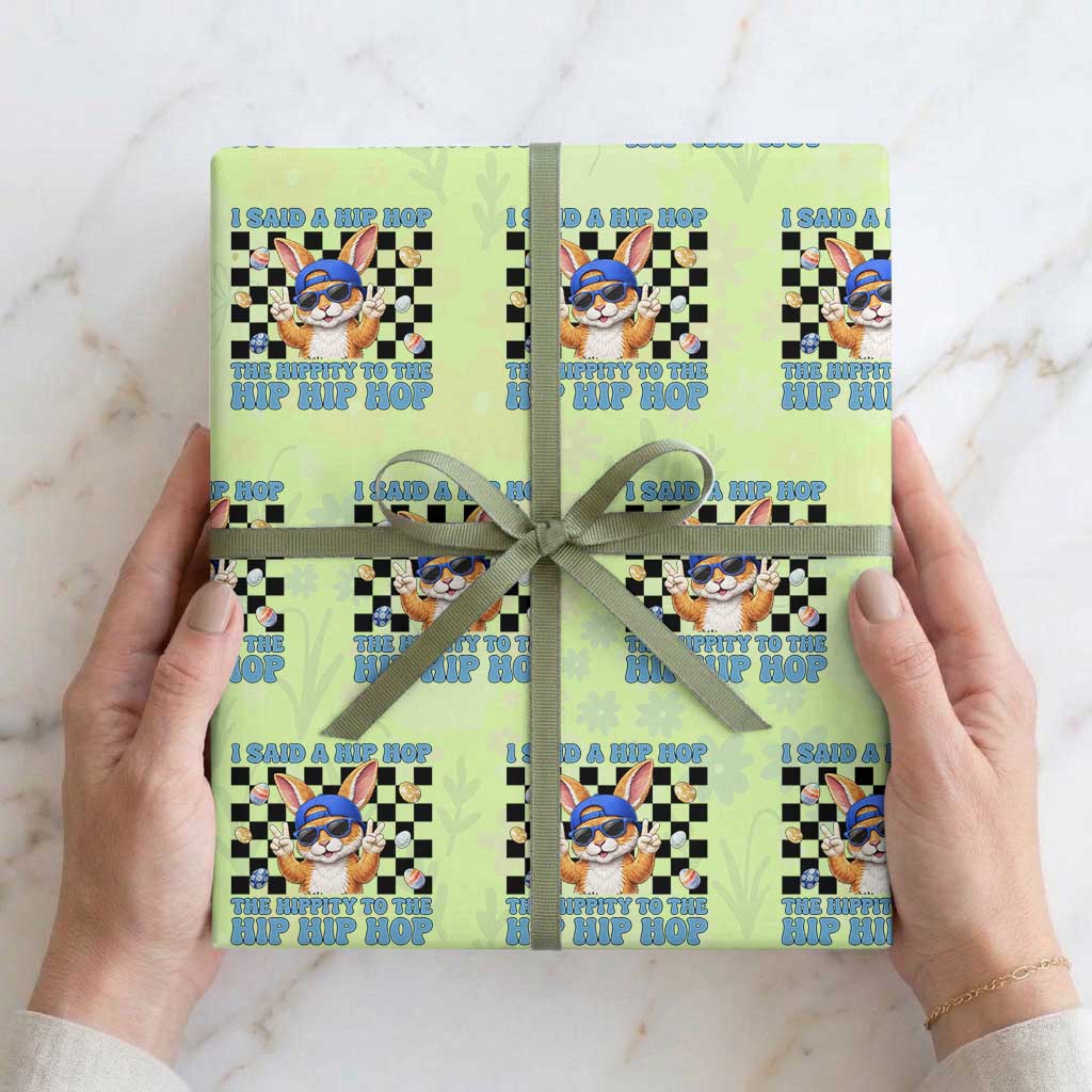 Funny Easter Bunny Wrapping Paper Roll I Said A Hip Hop The Hippity To The Hip Hip Hop