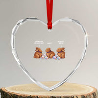 Funny Easter Bunny Heart Crystal Glass Ornament Where Did You Guys Go Chocolate