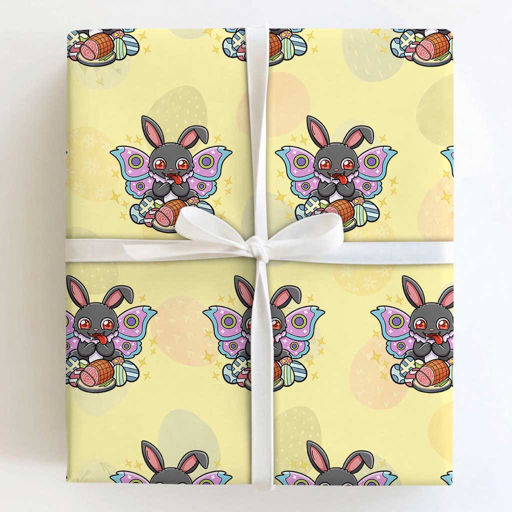Funny Easter Bunny Mothman Loves Glazed Ham Wrapping Paper Roll