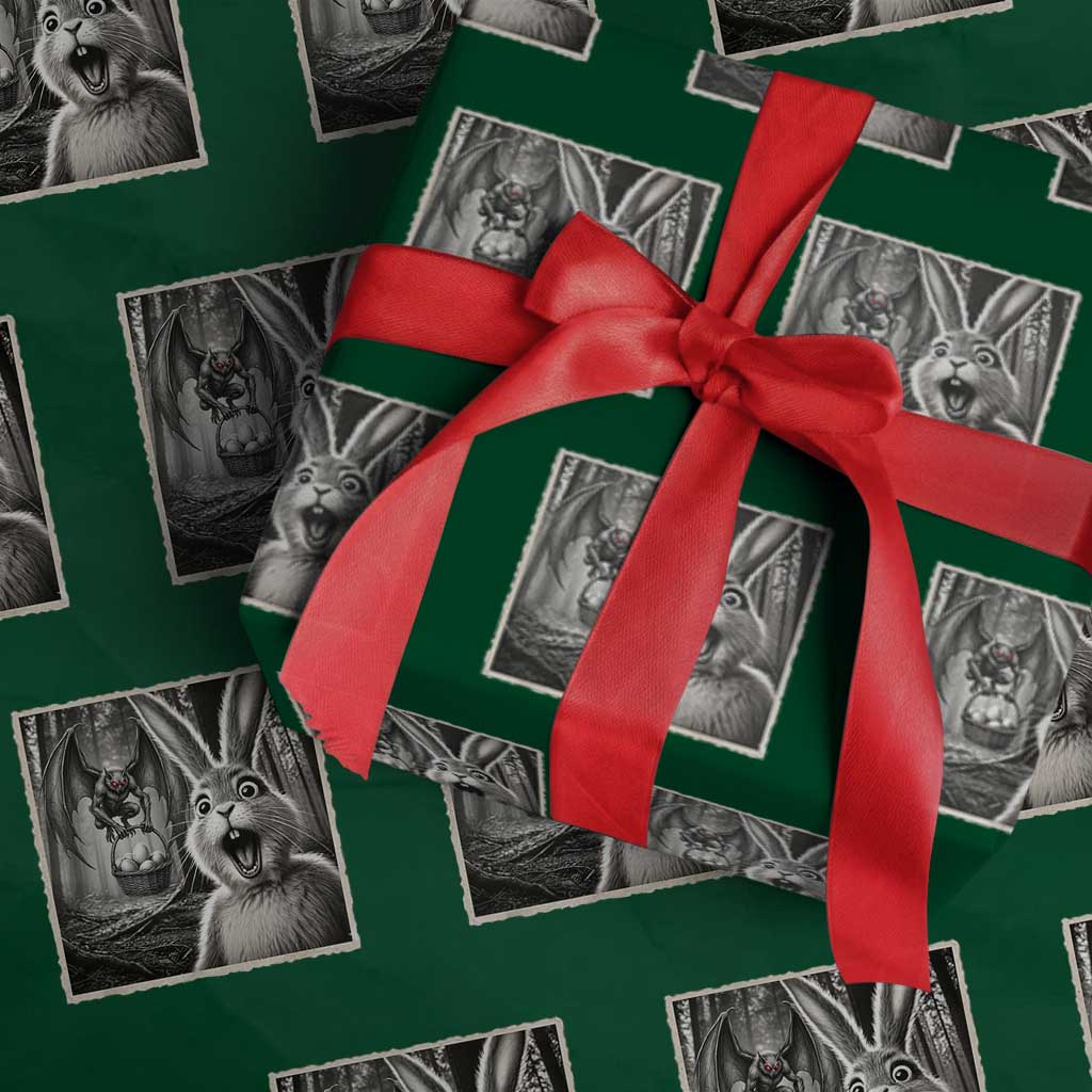Funny Easter Bunny Selfie Mothman Egg Hunt Wrapping Paper Roll