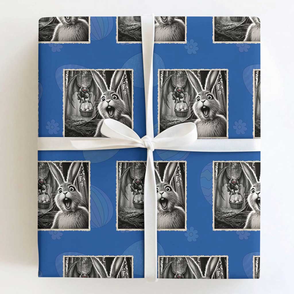 Funny Easter Bunny Selfie Mothman Egg Hunt Wrapping Paper Roll