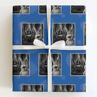 Funny Easter Bunny Selfie Wrapping Paper Roll Bigfoot Jersey Devil Chupacabra Egg Hunt