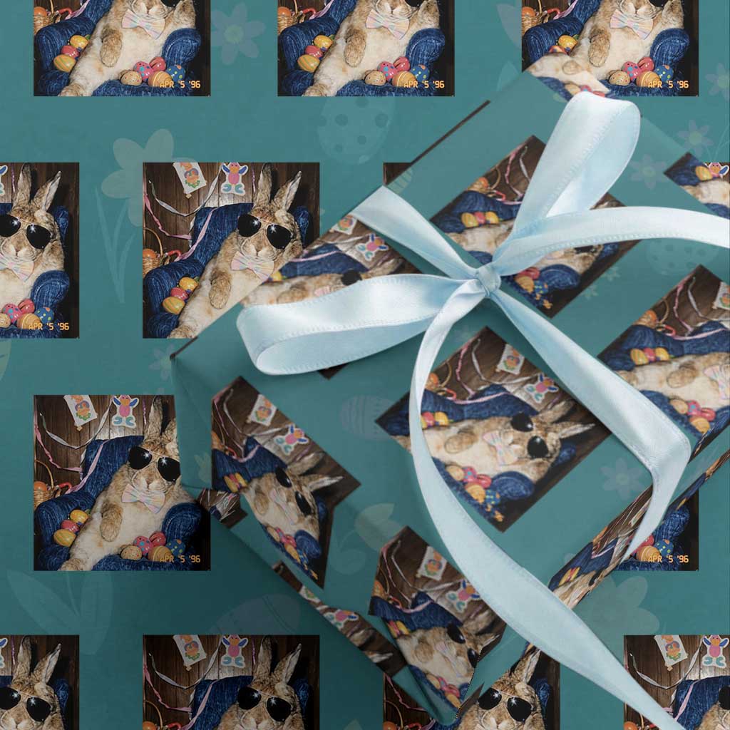 Funny Easter Bunny Sunglasses Graphic Wrapping Paper Roll