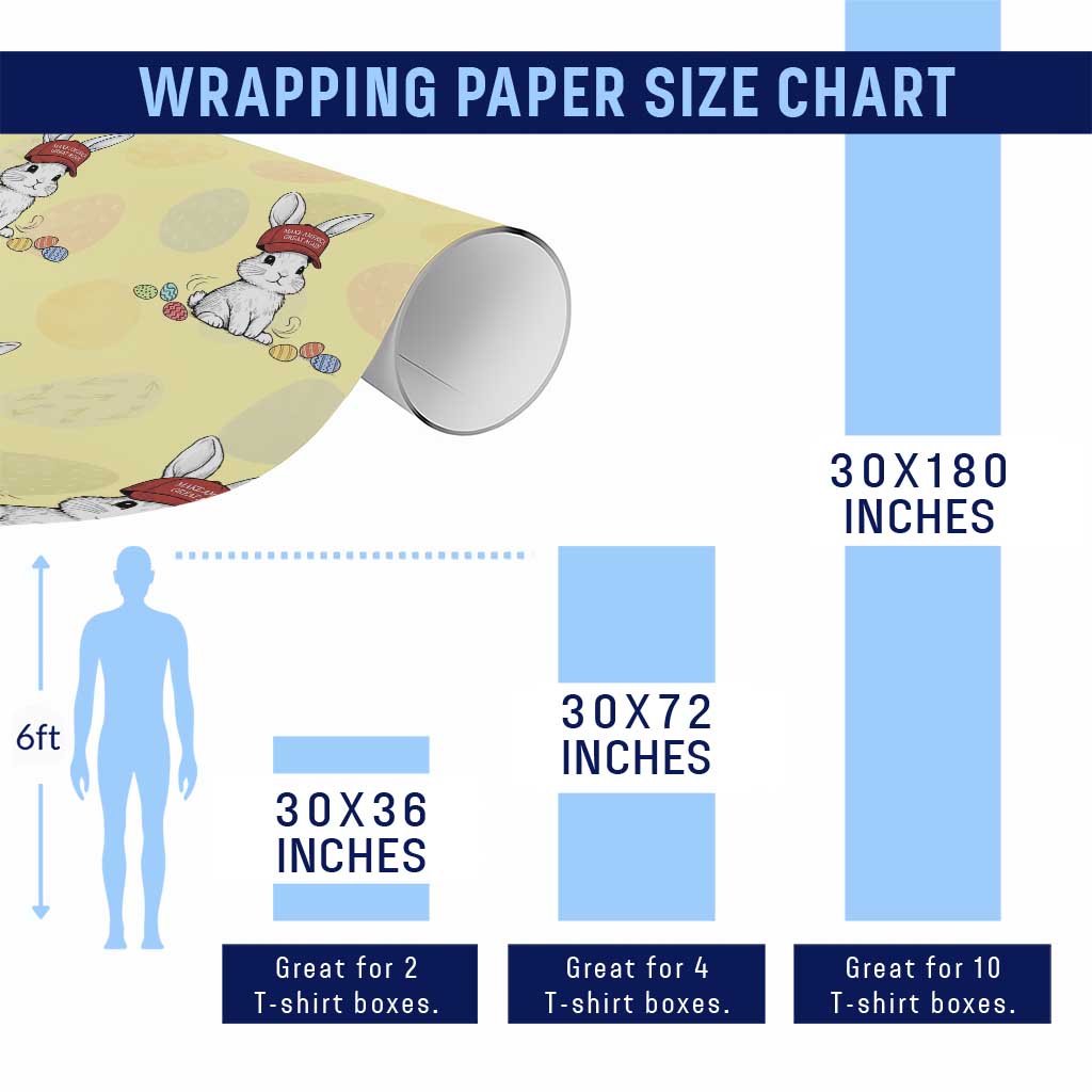 Funny Easter Bunny Wearing Hat American Wrapping Paper Roll