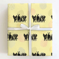 Funny Easter Cryptid Squad Wrapping Paper Roll Bigfoot Mothman Jersey Devil Chupacabra Gift