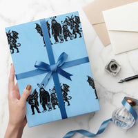 Funny Easter Cryptid Squad Wrapping Paper Roll Bigfoot Mothman Jersey Devil Chupacabra Gift