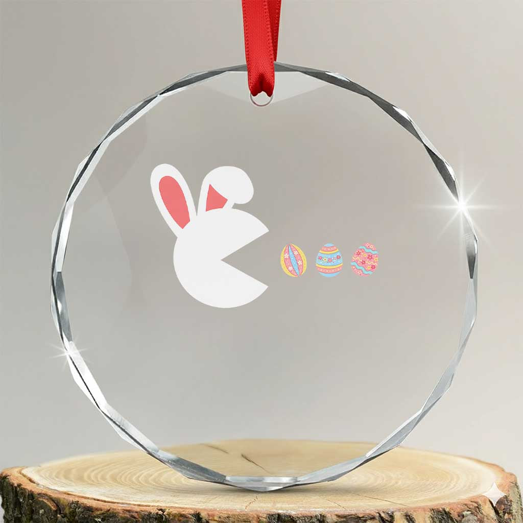 Funny Easter Crystal Glass Ornament Bunny Gamer Egg Hunter