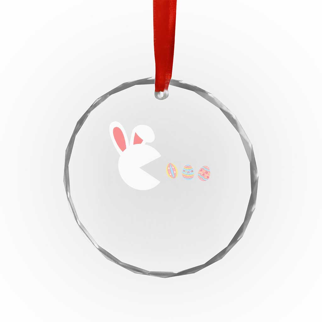 Funny Easter Crystal Glass Ornament Bunny Gamer Egg Hunter