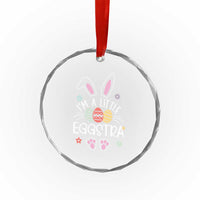 Funny Easter Crystal Glass Ornament Im A Little Eggstra Bunny Cute Kids Toddler - Wonder Print Shop