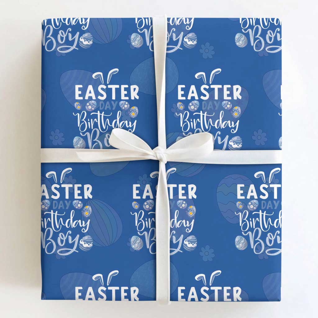 Funny Easter Day Birthday Boy Wrapping Paper Roll Born On Easter Day Eggs