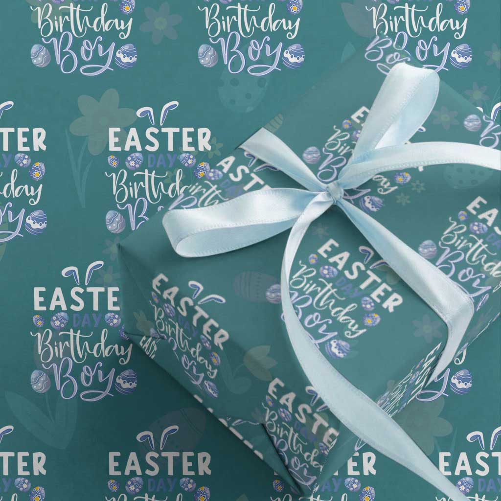 Funny Easter Day Birthday Boy Wrapping Paper Roll Born On Easter Day Eggs