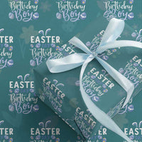 Funny Easter Day Birthday Boy Wrapping Paper Roll Born On Easter Day Eggs
