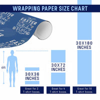 Funny Easter Day Birthday Boy Wrapping Paper Roll Born On Easter Day Eggs