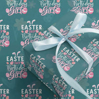Funny Easter Day Birthday Girl Wrapping Paper Roll Born On Easter Day Eggs