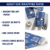 Funny Easter Day Birthday Girl Wrapping Paper Roll Born On Easter Day Eggs