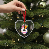 Funny Easter Day Bunny 67 Six Seven Meme Heart Crystal Glass Ornament