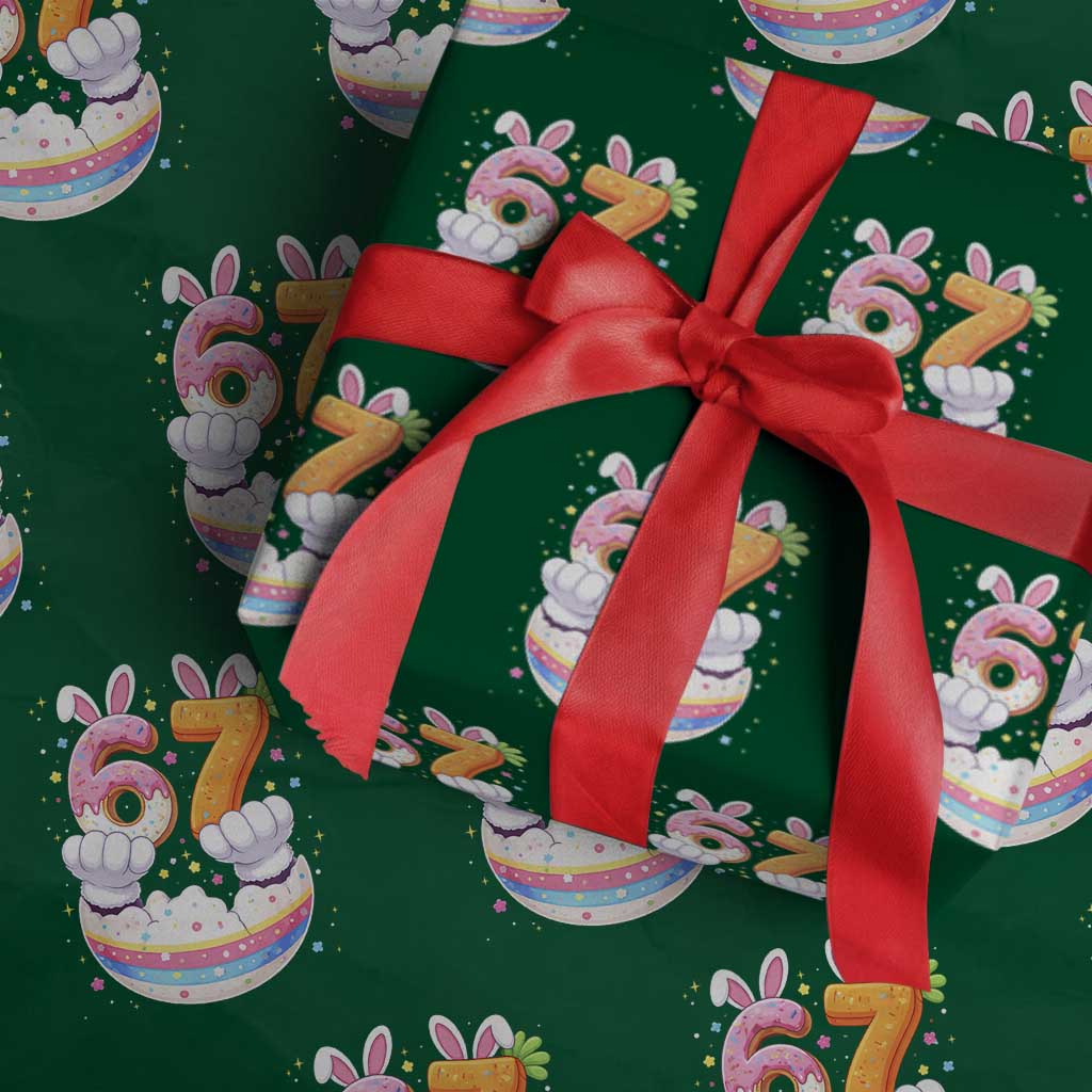 Funny Easter Day Bunny 67 Six Seven Meme Wrapping Paper Roll