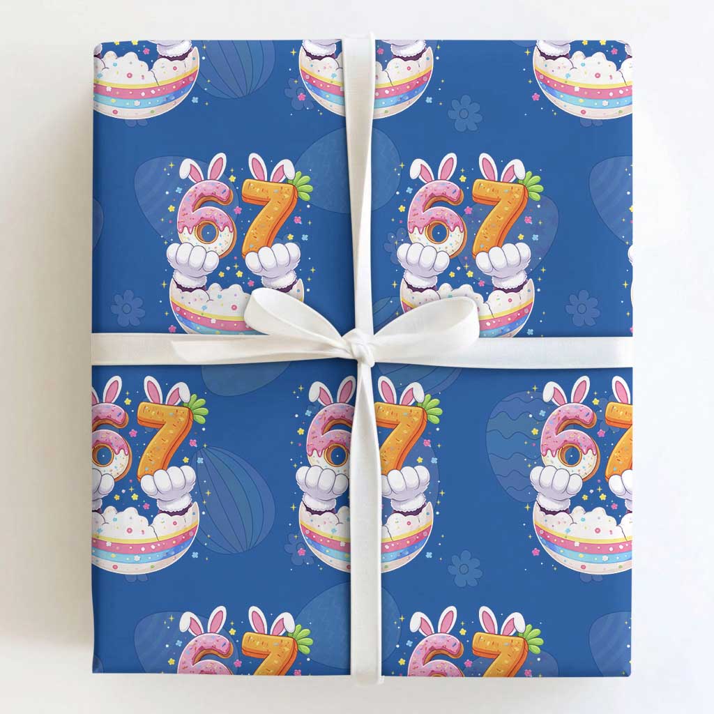 Funny Easter Day Bunny 67 Six Seven Meme Wrapping Paper Roll
