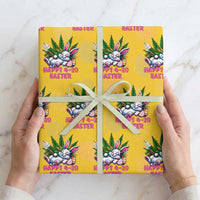Funny Easter Day Cannabis Weed Wrapping Paper Roll Happy 420 Easter Bunny