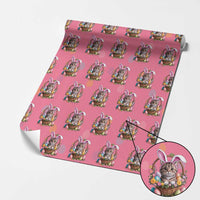 Funny Easter Day Cat Bunny Ears Egg Basket Wrapping Paper Roll
