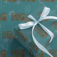 Funny Easter Day Chocolate Bunny Wrapping Paper Roll You Want A Piece Of Me