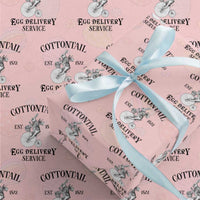 Funny Easter Day Cottontail Egg Delivery Service Wrapping Paper Roll Bunny Rabbit
